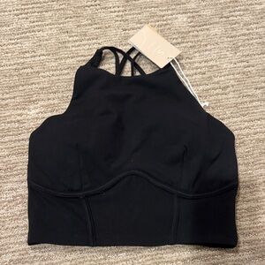 POPFLEX Black High-Neck Strappy Bralette